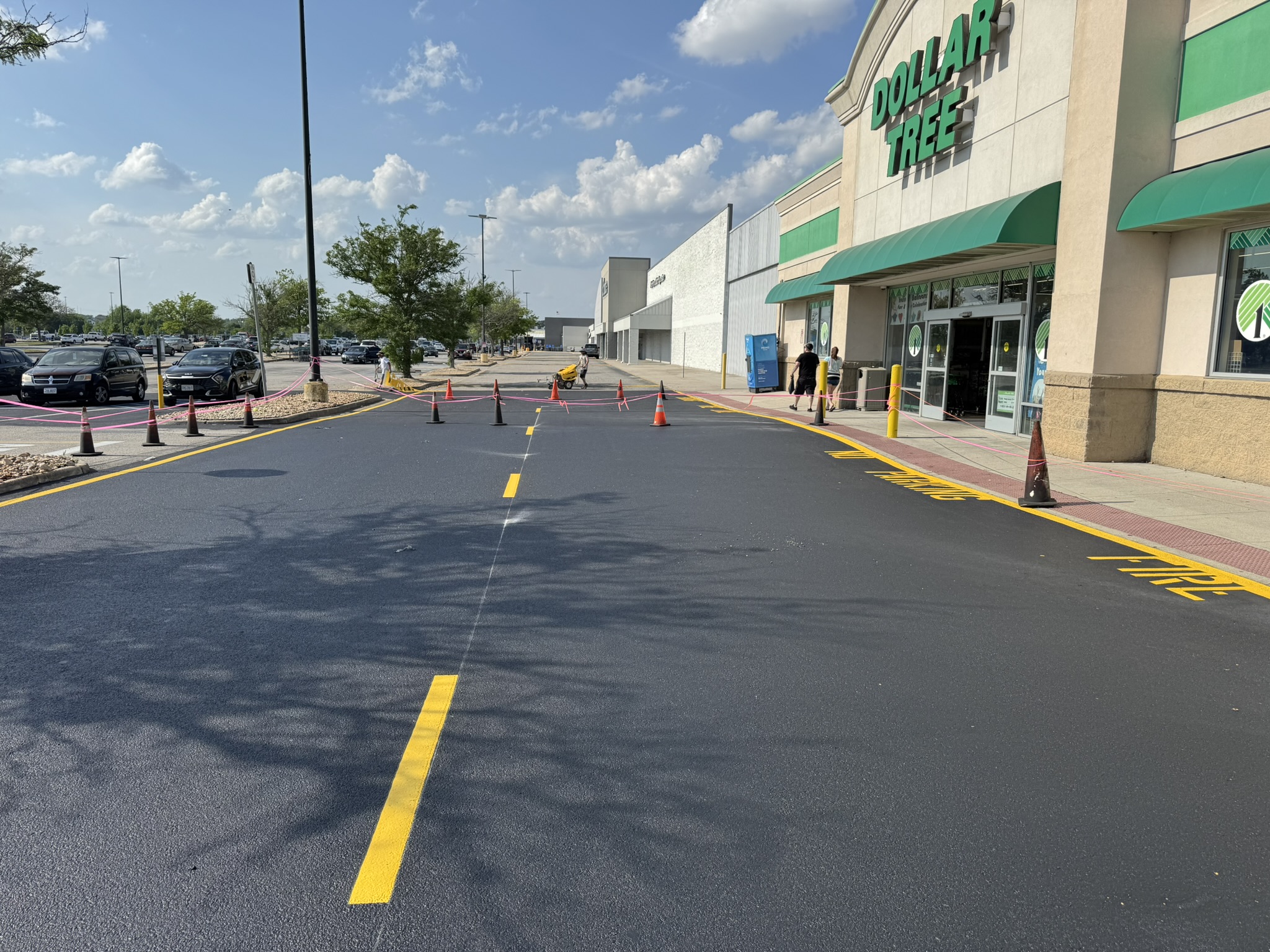 sealcoated and line striped