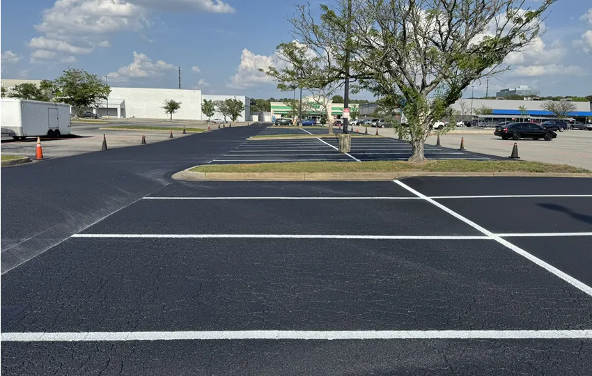 sealcoated and line striped