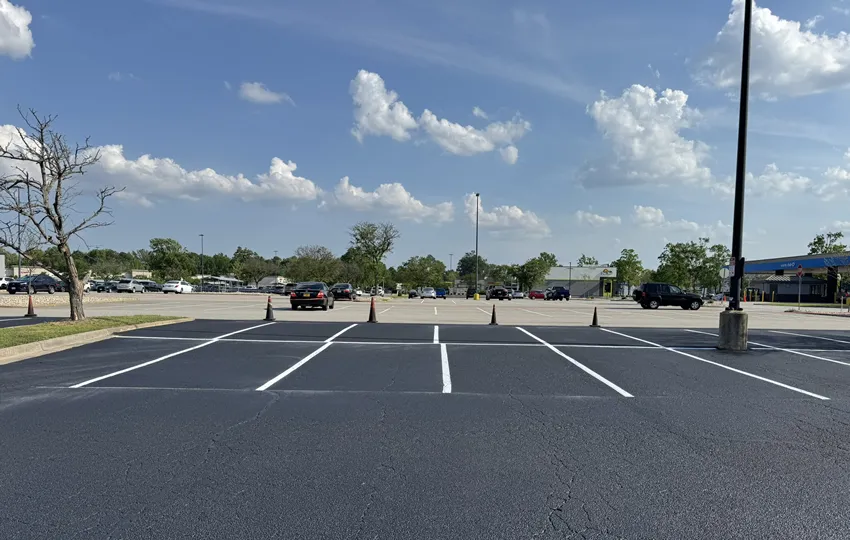 sealcoated and line striped