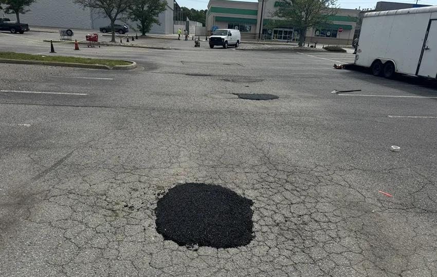 sealcoated and line striped