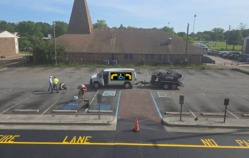 Sealcoated Hunter Square Apartments