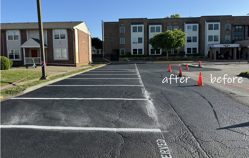 Sealcoated Hunter Square Apartments