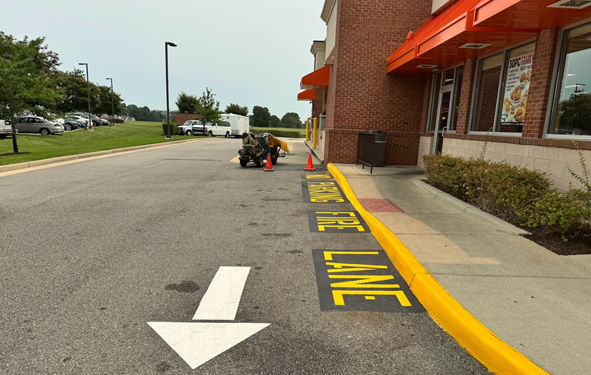 VA Bojangles re-stripe